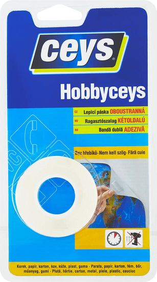 Ceys Kétoldalas szalag CEYS - HOBBY 15mmx2m