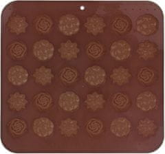 ORION Csokoládé forma csokoládé virágokhoz 30db 21x20,5x1,5cm szilikon FEKETE