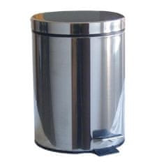 12 literes kerek rozsdamentes acél hulladékkosár műanyag betéttel