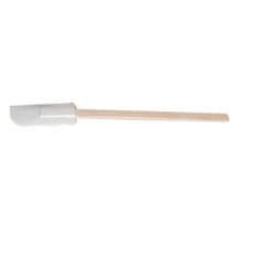 STREFA Fehér műanyag spatula 29,5cm fa nyéllel