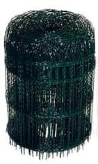 STREFA Díszháló, műanyag bevonatú, 15x8,2cm-es szemek, magasság 65cm, zöld (25m)