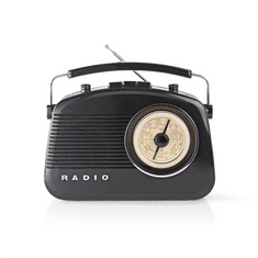 Nedis hordozható FM rádió 4,5 W fekete (RDFM5000BK) (RDFM5000BK)
