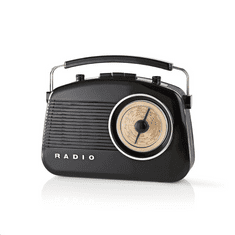 Nedis hordozható FM rádió 4,5 W fekete (RDFM5000BK) (RDFM5000BK)