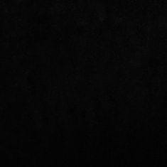 Greatstore fekete bársony kutyaágy 60 x 40 x 30 cm
