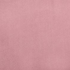 Greatstore rózsaszín bársony kutyaágy 50 x 40 x 26,5 cm