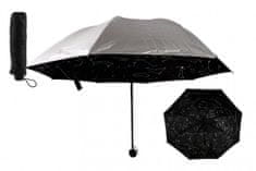 Teddies Csillagos égbolt esernyő összecsukható 25cm szövet/fém felnőtt ezüst