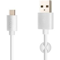 FIXED USB/USB-C kábel, USB 2.0, 1m, fehér