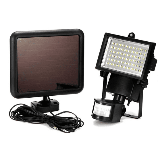 BB-Shop Reflektor, halogén LED | Napelemes lámpa + érzékelő | 60 LED