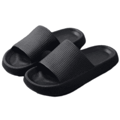 VIVVA® Habból készült csúszásmentes papucs, fekete papucs, kényelmes ortopéd papucs, modern flip flop papucs, 40/41-es méret | FLIPSY 