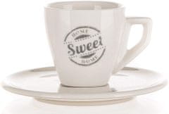 Sweet Home Csésze + csészealj 60ml porcelán