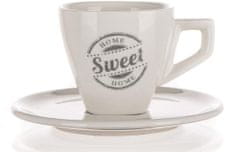 Sweet Home Csésze + csészealj 120ml porcelán