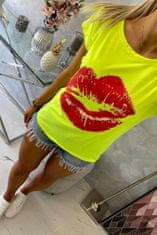 Kesi Nyomtatott női póló Into neon sárga-piros Universal