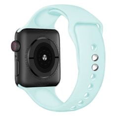 BStrap Soft Silicone szíj Apple Watch 42/44/45mm, Gemstone Green