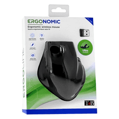 TNB vezeték nélküli ergonomikus egér fekete (MWERGO) (MWERGO)