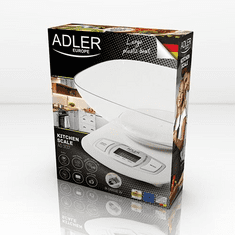 Adler AD 3137w digitális konyhai mérleg fehér (AD 3137w)