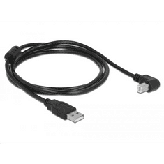 DELOCK USB 2.0-s kábel A-típusú > USB 2.0 B-típusú derékszögű 1,5 m fekete (84810) (84810)