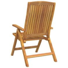shumee 2 db tömör tíkfa dönthető kerti szék párnával