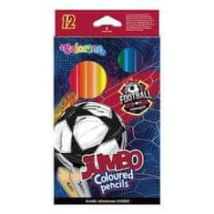 Colorino zsírkréta háromszög JUMBO - Futball (12 szín)