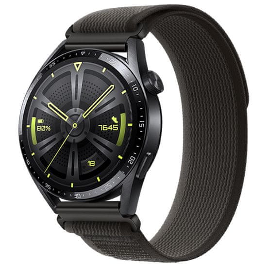 BStrap Velcro Nylon szíj Huawei Watch 3 / 3 Pro, black