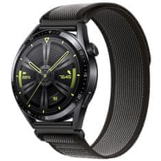 BStrap Velcro Nylon szíj Samsung Galaxy Watch 3 45mm, black gray