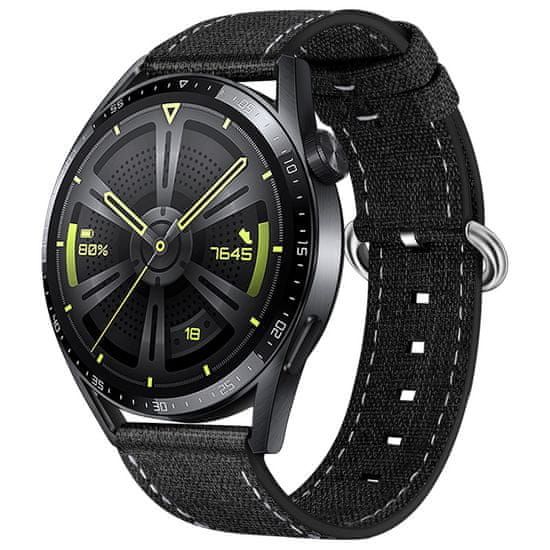 BStrap Denim szíj Huawei Watch GT/GT2 46mm, black