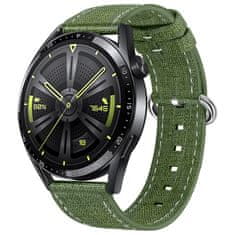 BStrap Denim szíj Huawei Watch GT3 42mm, olive green