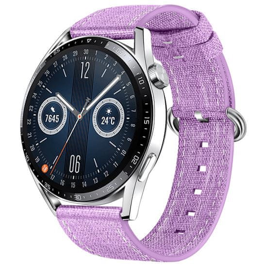 BStrap Denim szíj Huawei Watch GT/GT2 46mm, purple