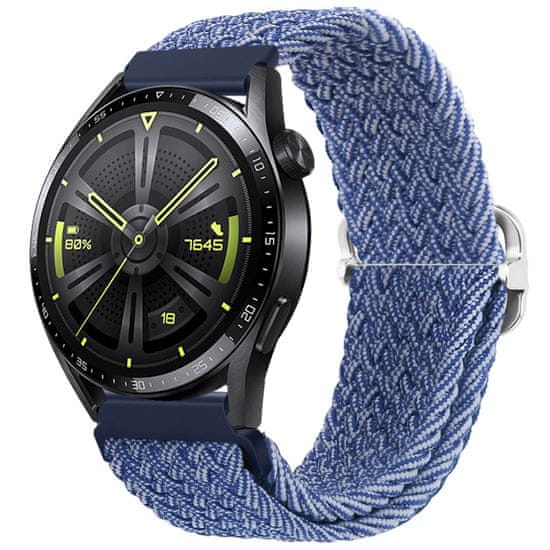 BStrap Braid Nylon szíj Samsung Galaxy Watch Active 2 40/44mm, blue white