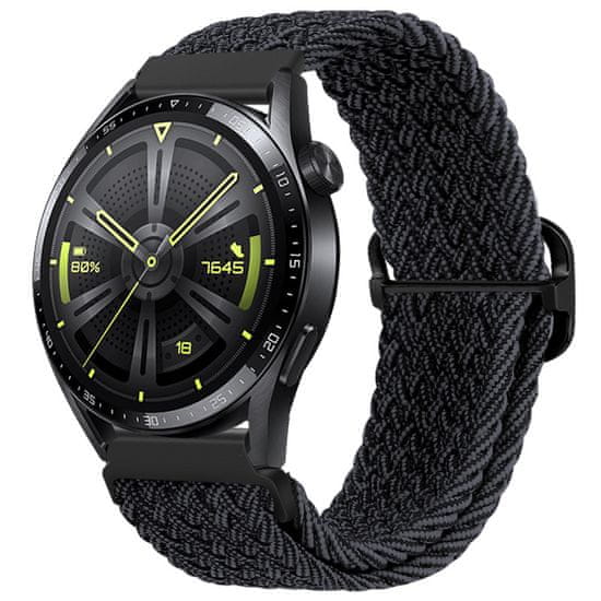 BStrap Braid Nylon szíj Samsung Galaxy Watch 42mm, black