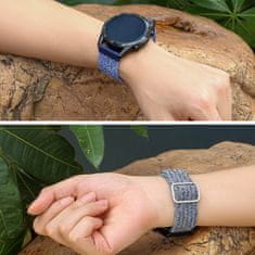 BStrap Braid Nylon szíj Samsung Galaxy Watch 3 45mm, gray black