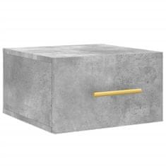 Vidaxl 2 db betonszürke falra szerelhető éjjeliszekrény 35x35x20 cm 829796
