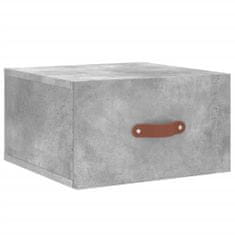 Vidaxl 2 db betonszürke falra szerelhető éjjeliszekrény 35x35x20 cm 829780