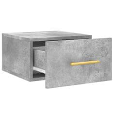 Vidaxl 2 db betonszürke falra szerelhető éjjeliszekrény 35x35x20 cm 829797