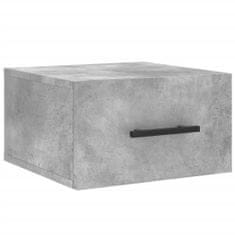 Vidaxl 2 db betonszürke falra szerelhető éjjeliszekrény 35x35x20 cm 829877