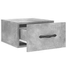 Vidaxl 2 db betonszürke falra szerelhető éjjeliszekrény 35x35x20 cm 829812