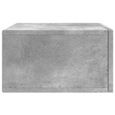 Vidaxl 2 db betonszürke falra szerelhető éjjeliszekrény 35x35x20 cm 829813