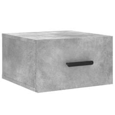Vidaxl 2 db betonszürke falra szerelhető éjjeliszekrény 35x35x20 cm 829845