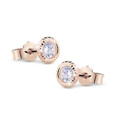 Cutie Jewellery Gyengéd rózsaszín arany fülbevaló cirkónium kövekkel Z5024-20-10-X-4