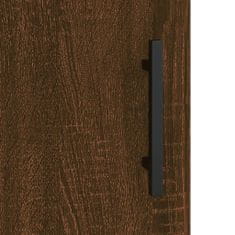 Greatstore barna tölgy színű szerelt fa tálalószekrény 69,5 x 34 x 90 cm