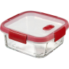 Smart Cook üveg ételtartó szögletes 0,7l piros (235706) (C235706)