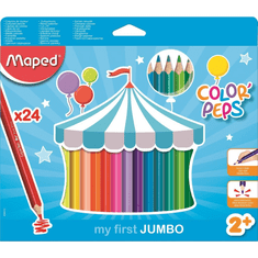 Maped "Jumbo" színes ceruza készlet vastag 24 különböző szín (834013) (M834013)