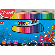 Maped "Color`Peps" színes ceruza készlet és fém doboz 48 különböző szín (832058) (M832058)