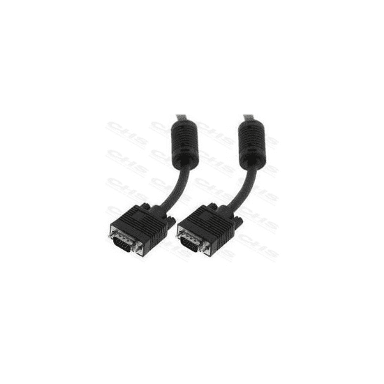 Wiretek kábel VGA monitor Összekötő 5m, Male/Male, Árnyékolt (PV13E-5)