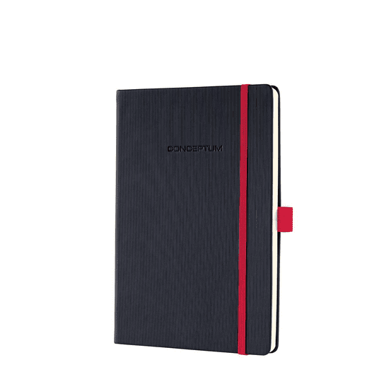 Sigel CO663 "Conceptum Red Edition" keményfedeles jegyzetfüzet A5, vonalas fekete-piros (SICO663) (SICO663)