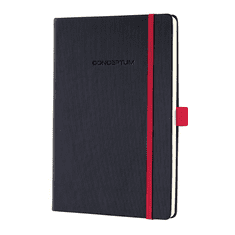 Sigel CO662 "Conceptum Red Edition" jegyzetfüzet A5, kockás, fekete-piros (SICO662) (SICO662)