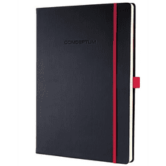 Sigel CO661 "Conceptum Red Edition" jegyzetfüzet A4, vonalas, fekete-piros (SICO661) (SICO661)