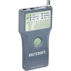 Voltcraft Koax kábel teszter, UTP, LAN hálózati kábel teszter, USB, RJ11/RJ45, BNC csatlakozókhoz, kábelekhez CT-5 (CT-5)