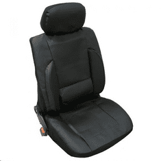 Homasita 56CS365 10 részes műbőr üléshuzat szett, deréktámasszal, fekete színű (56CS365)
