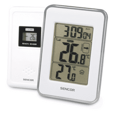 SENCOR SWS 25 WS hőmérő vezeték nélküli hőérzékelővel fehér-ezüst (SWS 25 WS)