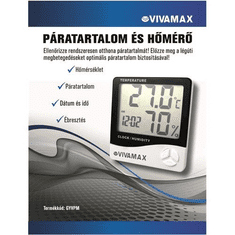 Vivamax páratartalom és hőmérő (GYVPM) (GYVPMGYVPM)